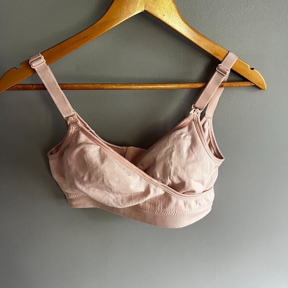Maternity Pink Nursing bra Size Medium Breastfeeding New with tags - Picture 2 of 6